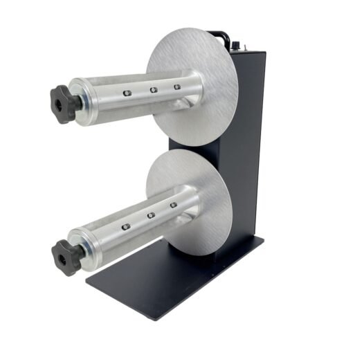 Label Rewinder TWIN-CAT-2 Quick-Chuck 76 mm (C-76270) dual spindle Labelmate LMR016/LMX466