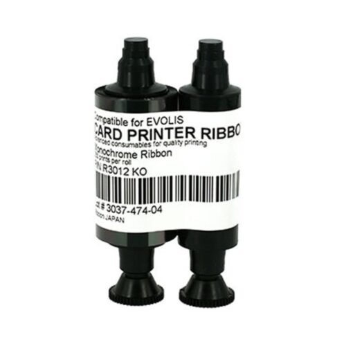 Ribbon 2 panel black overlay Quantum2 500 prints Evolis R3012